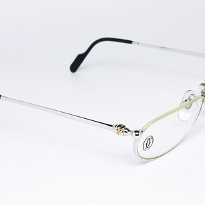 Cartier DEMI LUNE PLATINE Nylor original vintage eyeglasses made in Paris-France from '90s image 4