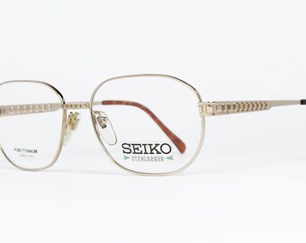 SEIKO HT-A 004 Col. 03 TITANIUM Vintage Eyeglasses Made in  display picture 3