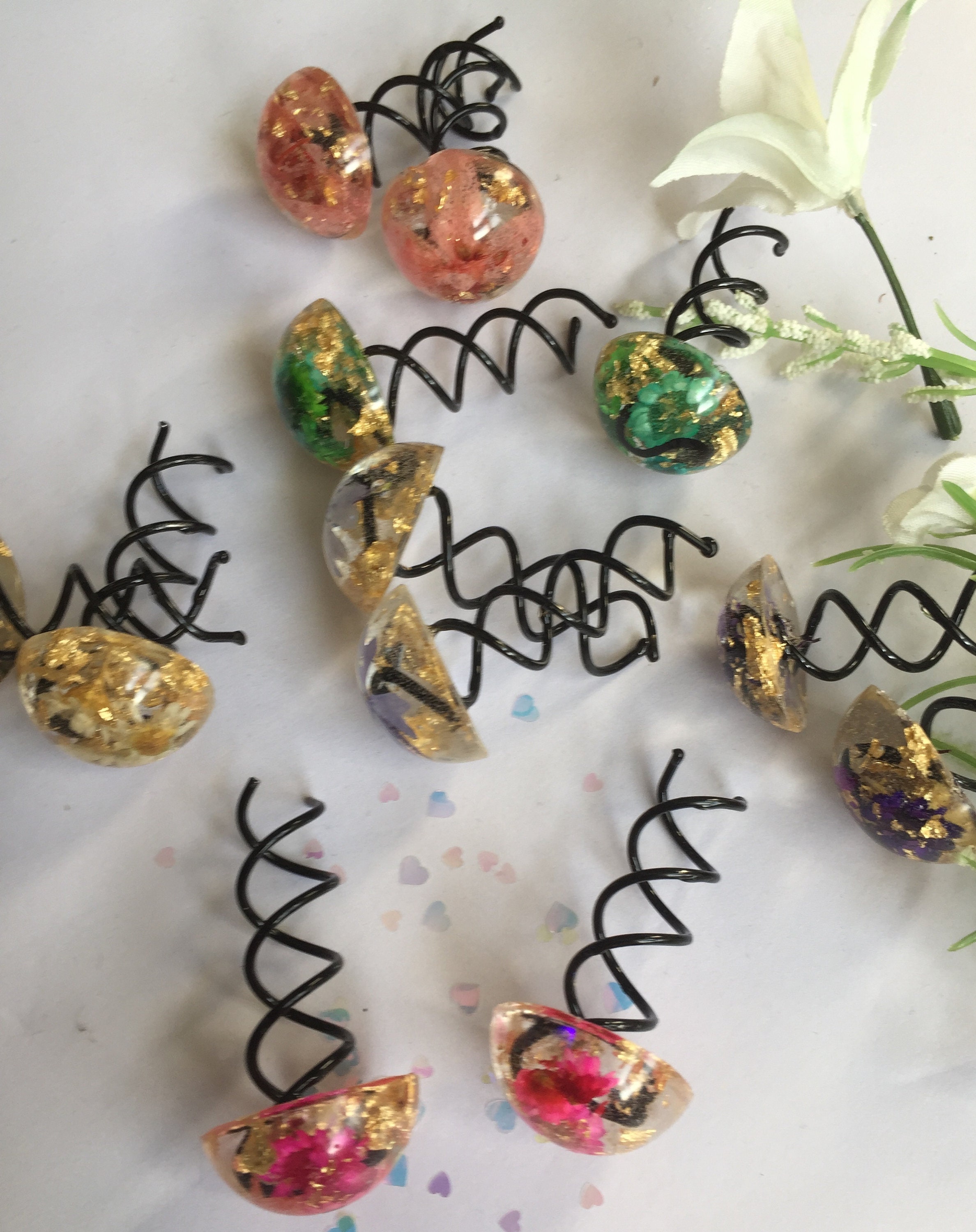 Hair spin pins 2 pcs Hair screws Hair barrettes Hair Etsy