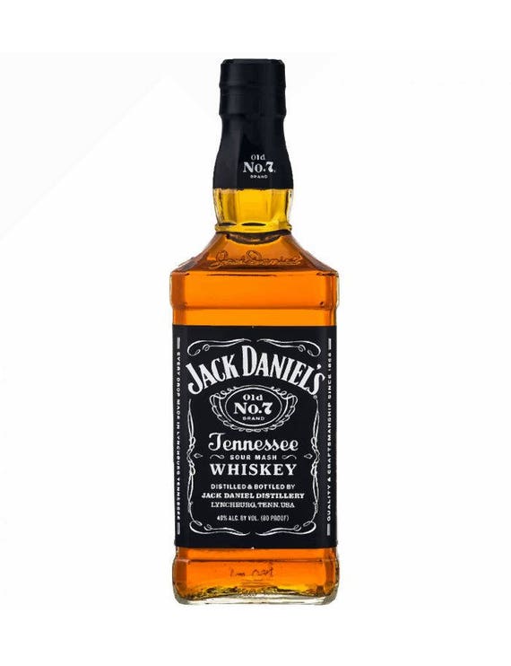 Jack Daniels whiskey bottle vector vectorized print ultra high Etsy