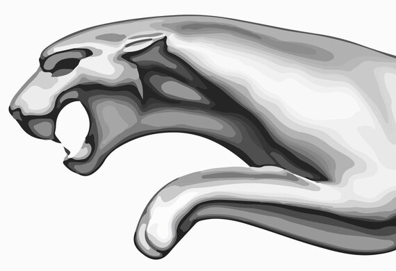 Jaguar Car Logo Emblem Vector Vectorized Print Ultra High Etsy