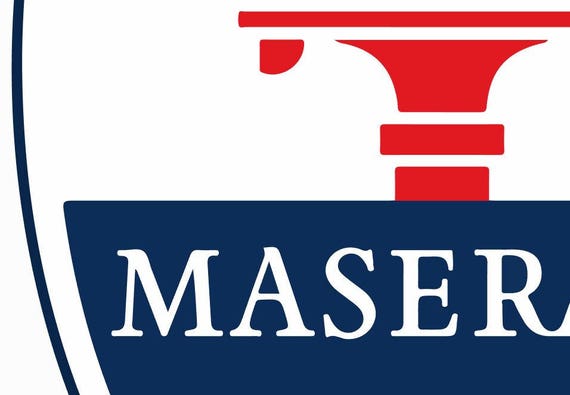 Maserati Car Logo Emblem Vector Vectorized Print Ultra High Etsy