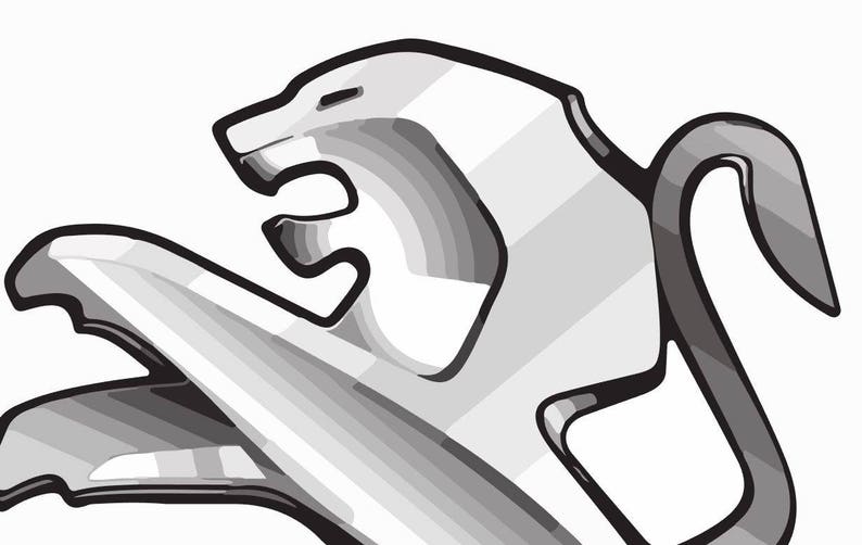 Peugeot Car Logo Emblem Vector Vectorized Print Ultra High Etsy