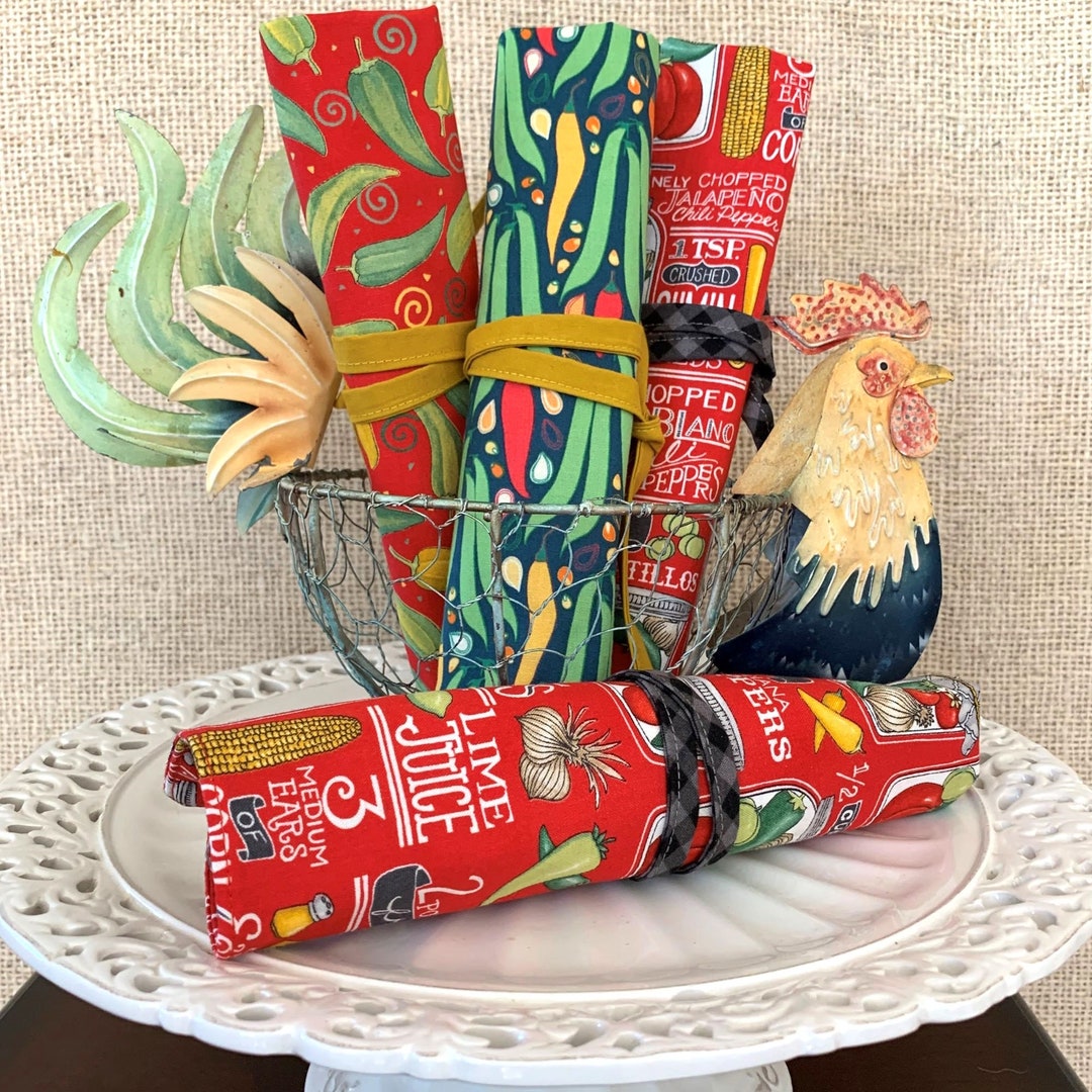 CUTLERY ROLL Eco Friendly, Handmade, Travel or Camping Cutlery Holder