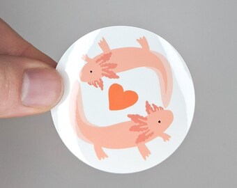 Axolotl Stickers - Cute Pink Axolotl Sticker