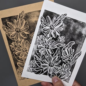 Black Eyed Susan Flower Block Art Print