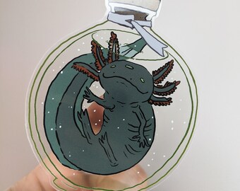 Axolotl Stickers - Specimen Jar Sticker