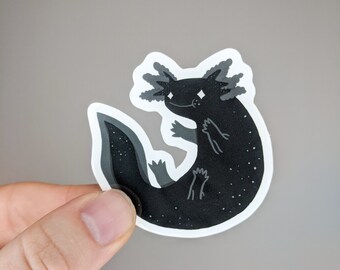 Schwarz / Goth Axolotl Sticker