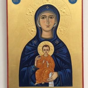 Theotokos  Nicopeia HAND PAINTED Byzantine Icon