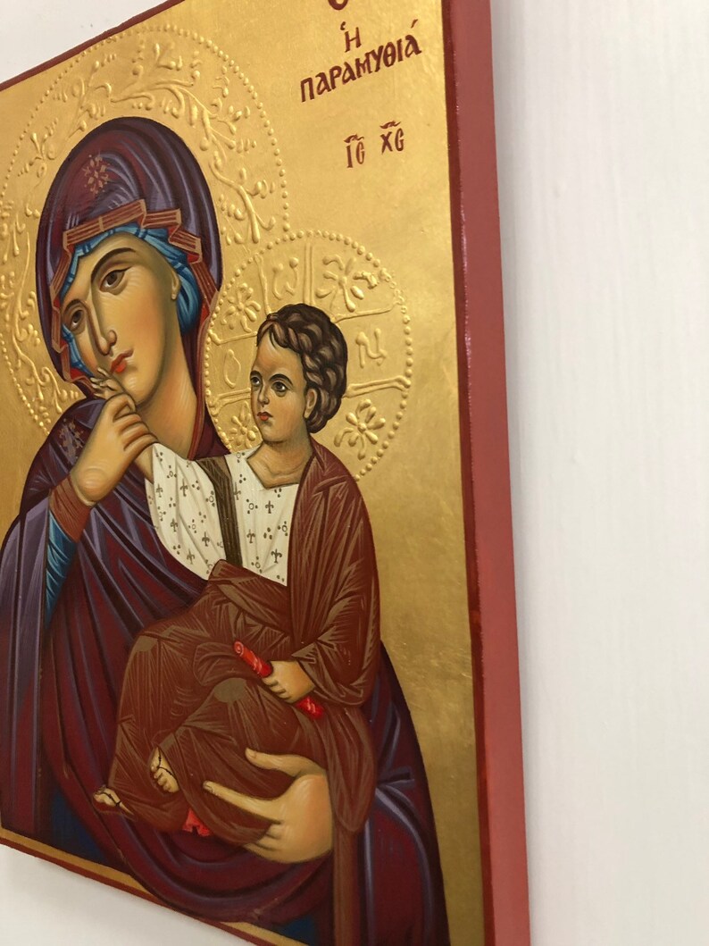 ICONO Bizantino MANO PAINTED de la Virgen María y el niño con Etsy España ICONO Bizantino MANO PAINTED de la Virgen María y el niño con Etsy España