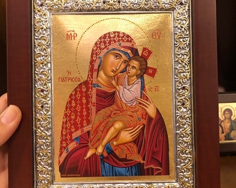 Our Lady Theotokos Handmade Byzantine Icon