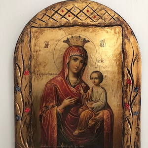 Our Lady Theotokos Handmade Byzantine Icon