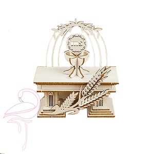3D Holy Communion Altar with Chalice & Wheat