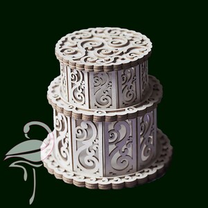 Pastel 3D Intricate - 60 mm de alto - cartón de 1 mm de grosor
