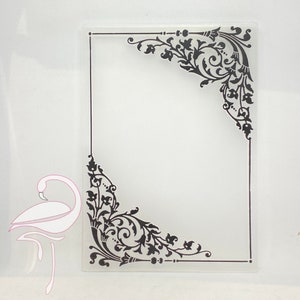 Embossing Folder - Elegant Floral Corners 105 x 148mm
