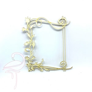 Marco con crujido - 106 x 95mm - cartón blanco de 1 mm de espesor