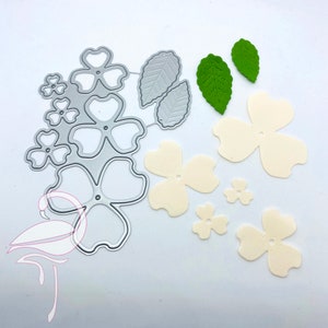 Die - Pétalos y hojas de flores x 8 piezas - 116 x 90mm