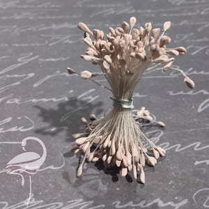 Staubblätter, Matt, Herz, 3 mm, schmutziges Rosa, 100 Stück