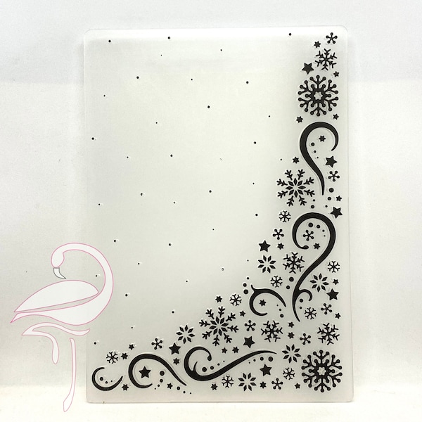 Embossing Folder - Corner Snowflakes