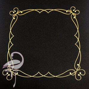 Corte láser - Marco elegantes remolinos - 145 x 145 - cartón de 1 mm de espesor