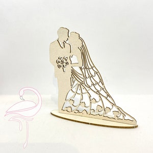 3D Hochzeitspaar - 1,5mm Pappe - 90 x 90mm
