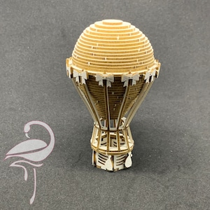 Montgolfière 3D - 55 x 55 x 90mm - carton 1.5mm d’épaisseur