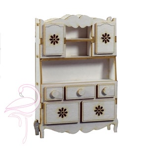 Mini commode 3D - 45 x 52 x 15 mm - carton de 1,5 mm d'épaisseur