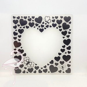 Carpeta de estampado - Corazones cuadrados