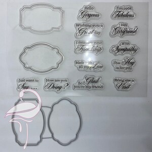 Set of Silicone Stamps with matching frame dies