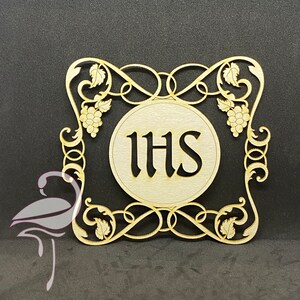 Cadre Communion avec raisin et hostie - 110 x 100 mm