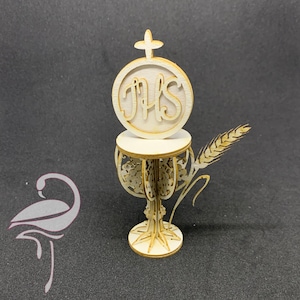 Calice de communion 3D avec croix, raisins et blé FREE ST