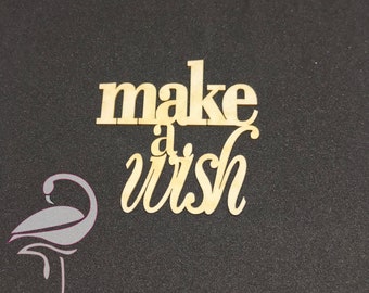 Make a wish - 60 x 60mm - white cardboard 1.5mm thick