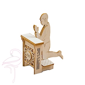 Communion 3D pour garçon - 50 x 50 mm