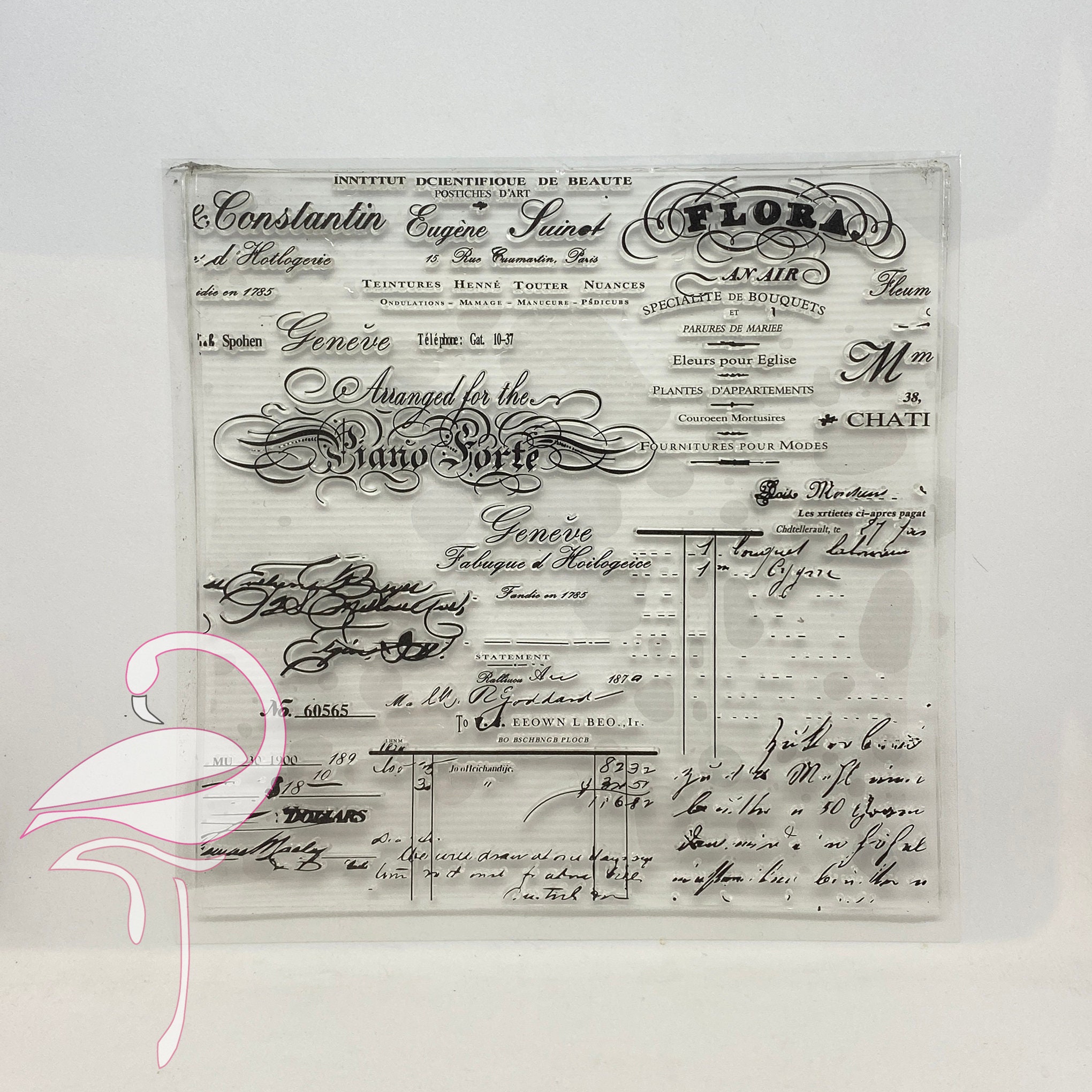 Script Letters Clear rubber Stamps/Planner Stamps/Stamp Set/Food  Stamps/Planning accessory/CS01