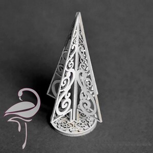 Sapin de Noël 3D - 70 mm de haut - carton de 1 mm d'épaisseur