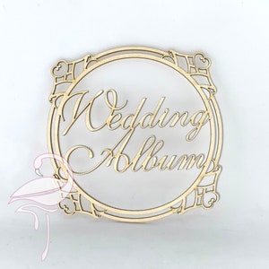 Álbum de boda marco - 82 x 82 mm - cartón blanco de 1,5 mm de espesor