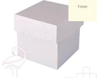 Exploding Box Cream 10cm - 300gsm - lid 3.5cm high