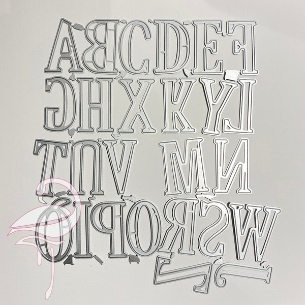 Alphabet Die Cut Etsy