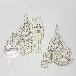 Coleção de Natal quebra-nozes - conjunto de 2 árvores de natal