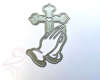 Matrijs - Biddende hand en kruis