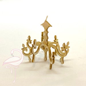 Lampadario 3D Mini - 30 x 35 mm - cartone spesso 1,5 mm