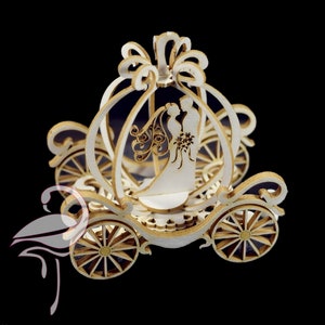 Carro de boda 3D - Tamaño 80 x 48 x 85 mm