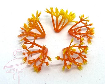 Étamines en plastique oranges et jaunes - 20mm x 5 pièces