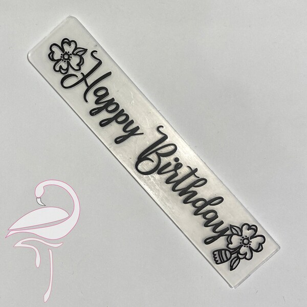 Ribbon Embossing Folder - Happy Birthday 150 x 30mm