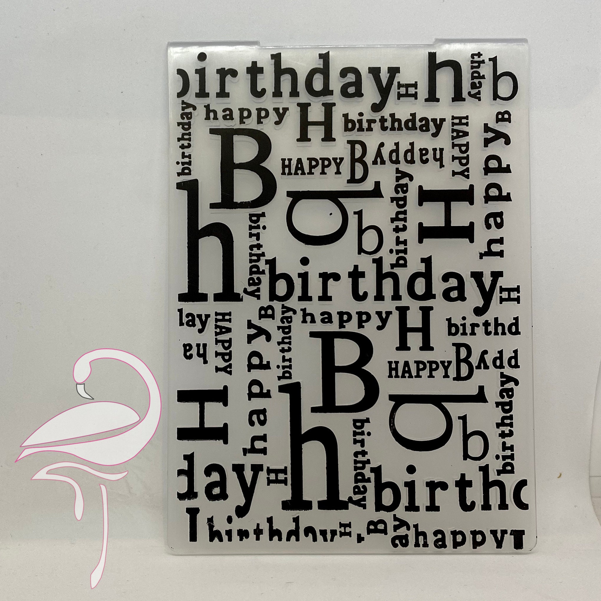 Embossing Folder Happy Birthday 148 x 105mm Etsy