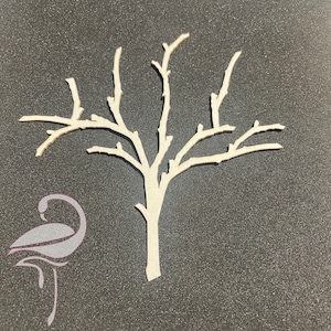 Halloween Baum - 120 x 122mm - weißer Karton 1mm dick