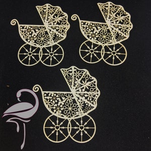 Pram Dentelle complexe x 3 pièces - 70 x 75mm - carton 1mm