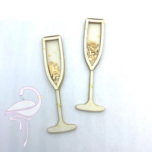 Verres à champagne shaker - lot de 2 - 95 x 20 mm