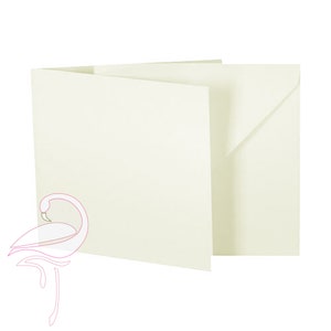 Biglietti e buste color crema (confezione da 10) - 15 x 15 cm - 300 g/m²