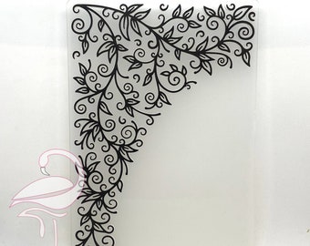 Embossing Folder - Corner Leaves - 105 x 147.5mm
